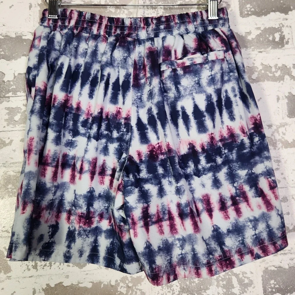 COVE‎ Men's Tie Dye Swim Trunks Shorts Elastic Waist Drawstring Pockets Size M